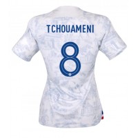 Frankreich Aurelien Tchouameni #8 Fußballbekleidung Auswärtstrikot Damen WM 2022 Kurzarm